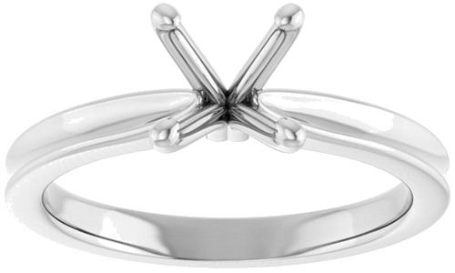 Sužadėtuvių Žiedas 14k white gold Round 6.5mm (3)