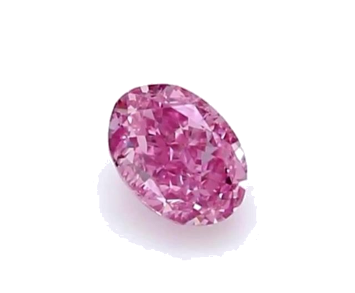 0.1 carat Fancy Vivid Purplish Pink-VVS2 Natūralus Oval Deimantas (1)