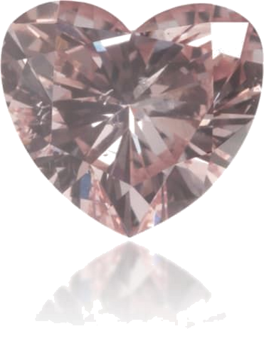0.54 carat Fancy Pink-SI2 Natūralus Heart Deimantas (1)