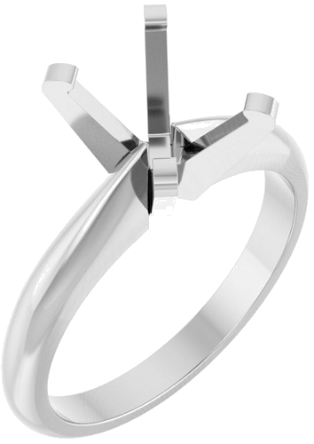 Sužadėtuvių Žiedas „Solitaire“ 14k white gold Oval 9mm x 7mm (1)