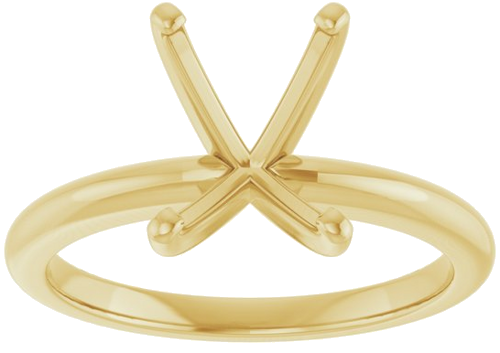 Sužadėtuvių Žiedas „Solitaire“ 417 Geltonojo Aukso Emerald 9mm x 7mm (3)