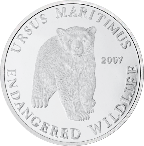 200 Won Polar Bear 2007 North Korea Silver Coin (1)