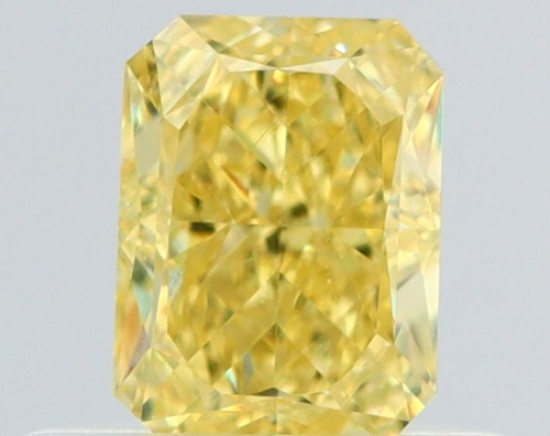 0.5 carat Fancy Intense Yellow-VVS2 Natūralus Radiant Deimantas (1)
