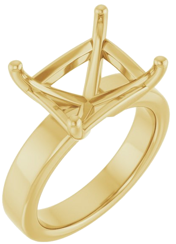 Sužadėtuvių Žiedas 14k yellow gold Emerald 12mm x 10mm (1)