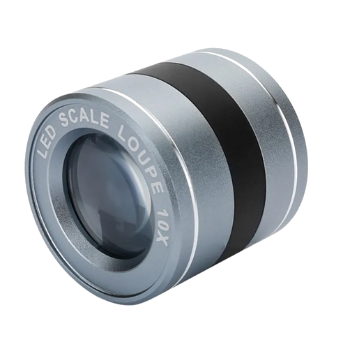 Uzlādējams palielināmais stikls ar integrētu mērlenti, LED un UV apgaismojumu 10x (5)