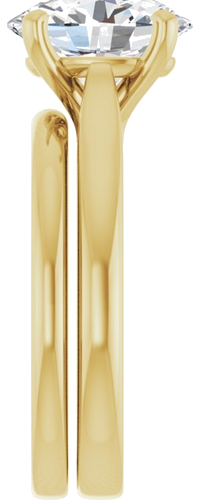 Sužadėtuvių Žiedas 14k yellow gold Oval 10mm x 8mm (9)