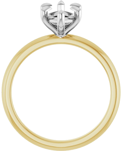 Sužadėtuvių Žiedas „Claw-Prong“ 14k yellow/white gold Marquise 12mm x 6mm (2)