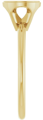 Sužadėtuvių Žiedas „Solitaire“ 585 Geltonojo Aukso Round 7mm (4)