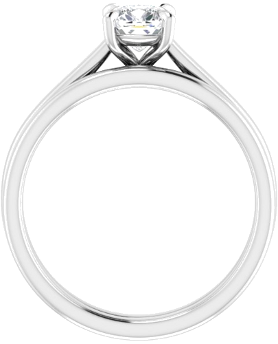 Sužadėtuvių Žiedas „Solitaire“ 585 Baltojo Aukso Cushion 5mm (7)