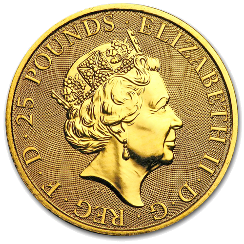 2019 Falcon Queen Beasts 1/4 oz Gold coin (2)