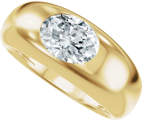 Sužadėtuvių Žiedas „Solitaire“ 14k yellow gold Oval 8.5mm x 6.5mm (5)