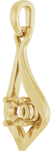 Pakabukas „Solitaire“ 14k yellow gold Round 4.1mm (2)