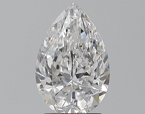 2.0 carat D-SI2 Natūralus Pear Deimantas (1)