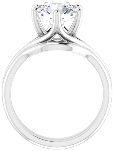 Platinum 9 mm Round Engagement Ring Mounting (7)