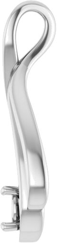 Pakabukas „Solitaire“ 10k white gold Round 4.4mm (3)