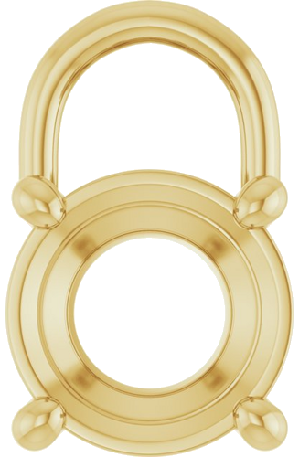 Pakabukas „Solitaire“ 14k yellow gold Round 8mm (1)