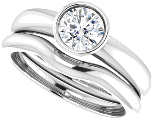 14K White 5.5 mm Round Engagement Ring Mounting (10)