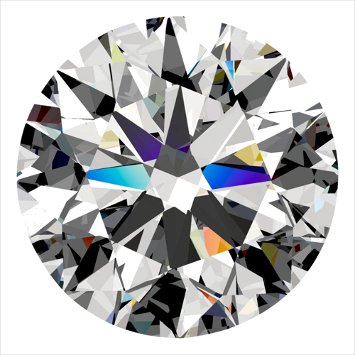 0.5 carat F-VS2 Excellent cut Natūralus Round Deimantas (1)