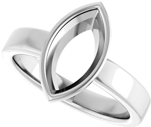 Sužadėtuvių Žiedas „Solitaire“ 585 Baltojo Aukso Marquise 12mm x 6mm (5)