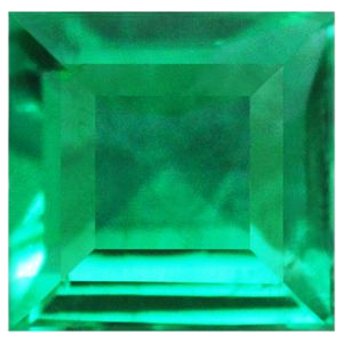 0.33 carat GREEN Square Smaragdas (1)