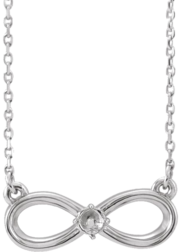 Sterling Silver Infinity-Inspired 16-18  Necklace Mounting (1)