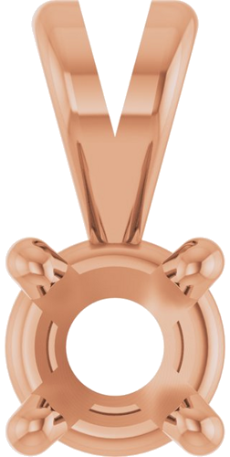 Pakabukas „Round 4-Prong Basket“ 14k rose gold Round 3.5mm (1)