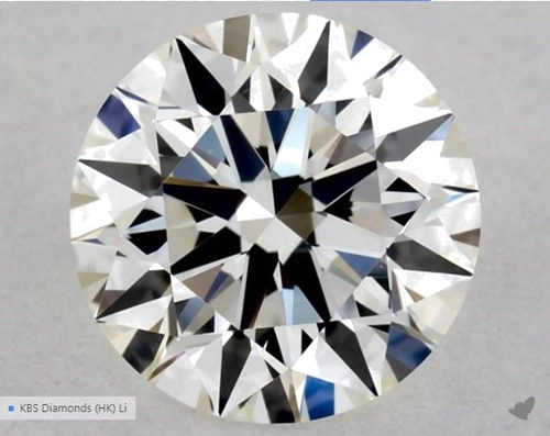 0.53 carat H-VVS2 Excellent cut Natūralus Round Deimantas (1)