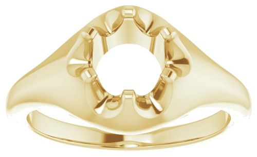 Sužadėtuvių Žiedas „Belcher Solitaire“ 417 Geltonojo Aukso Round 6mm (3)