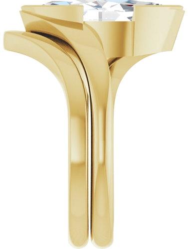 Sužadėtuvių Žiedas „Half-Bezel Solitaire“ 14k yellow gold Marquise 14mm x 7mm (9)