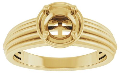 Sužadėtuvių Žiedas „Solitaire Vintage-Inspired“ 14k yellow gold Round 6.4mm (3)
