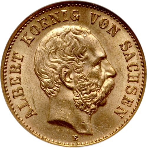20 Mark Albert (1894-1895) Gold coin Saxony German Empire (1)