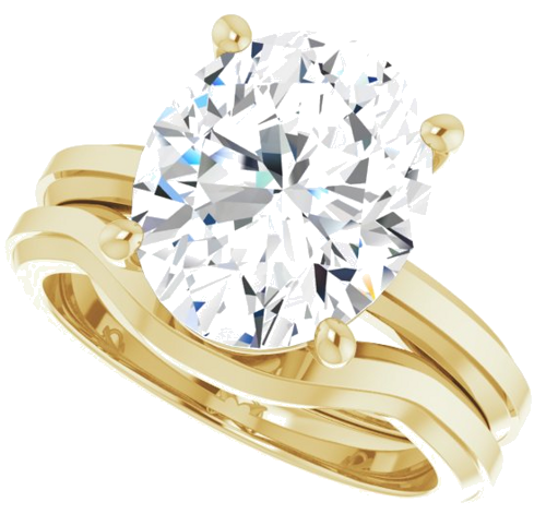 Sužadėtuvių Žiedas „Solitaire“ 14k yellow gold Oval 12mm x 10mm (10)