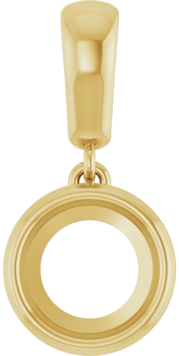 Pakabukas „Bezel-Set Charm“ 18k yellow gold Round 7mm (1)