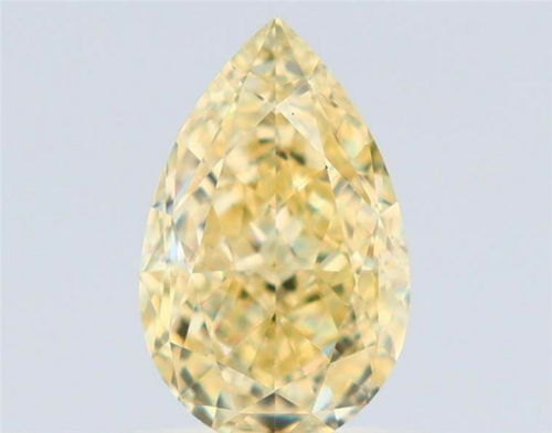 1.01 carat Fancy Yellow-VS1 Natūralus Pear Deimantas (1)
