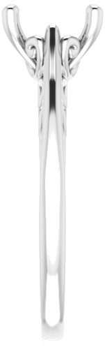 Sužadėtuvių Žiedas „Solitaire“ 585 Baltojo Aukso Oval 9mm x 7mm (4)