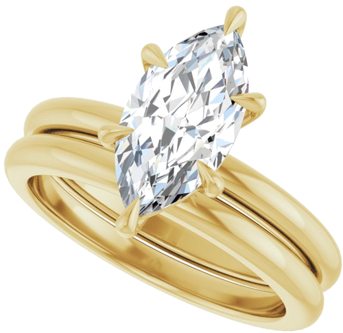 Sužadėtuvių Žiedas „Solitaire“ 14k yellow gold Marquise 12mm x 6mm (10)
