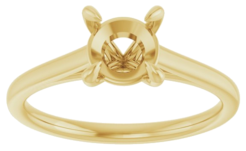 Sužadėtuvių Žiedas „Claw-Prong Solitaire“ 10k yellow gold Round 6.5mm (3)