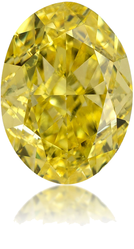 0.66 carat Fancy Intense Yellow-VS2 Natūralus Oval Deimantas (1)