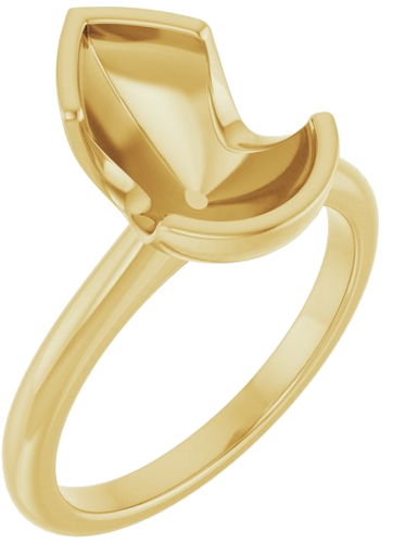 Sužadėtuvių Žiedas „Half-Bezel“ 14k yellow gold Pear 12mm x 8mm (1)