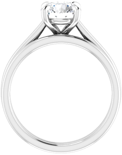 Platinum  7 mm Round Solitaire Engagement Ring Mounting (7)
