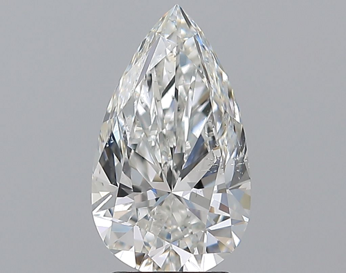 2.5 carat F-SI1 Natūralus Pear Deimantas (1)