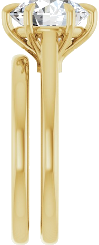 Sužadėtuvių Žiedas „Claw-Pong“ 14k yellow gold Round 8.8mm (9)