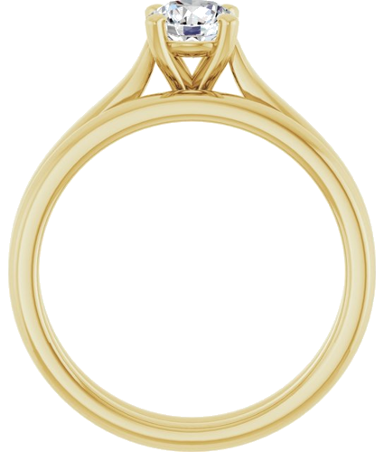 14K Yellow 5.2 mm Round Engagement Ring Mounting (7)