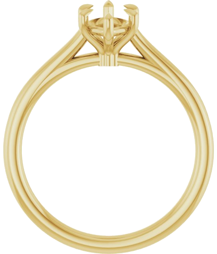 Sužadėtuvių Žiedas „Claw-Pong“ 14k yellow gold Marquise 9.5mm x 5mm (2)