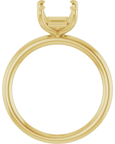 Sužadėtuvių Žiedas „Claw-Prong Solitaire“ 10k yellow gold Emerald 10mm x 7mm (2)