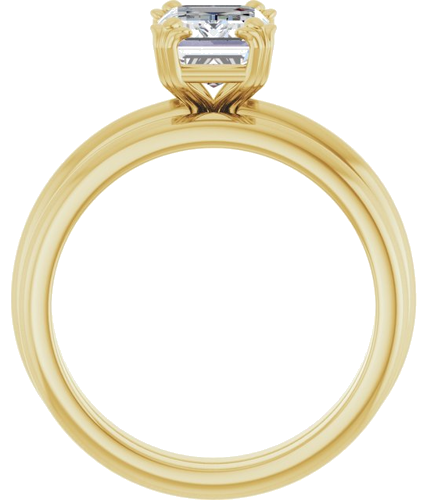 Sužadėtuvių Žiedas „Solitaire“ 14k yellow gold Emerald 8mm x 6mm (7)