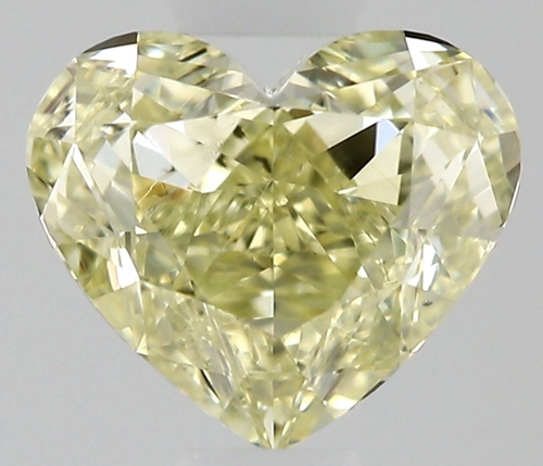 0.51 carat Fancy Light Yellow-VS2 Natūralus Heart Deimantas (1)