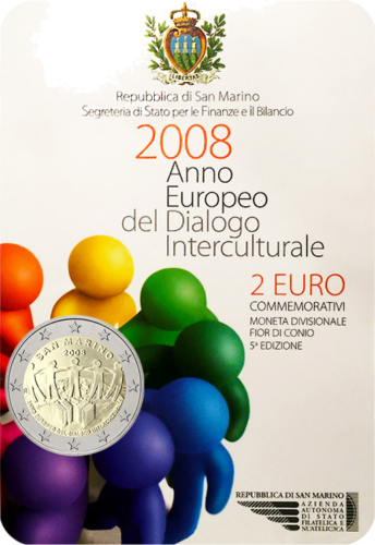 2008 Sanmarīno Eiropas Kultūras gada 2 eiro monēta (2)