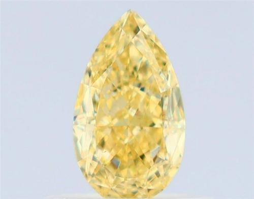 0.51 carat Fancy Yellow-VS2 Natūralus Pear Deimantas (1)
