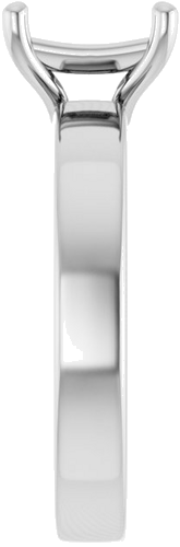 Sužadėtuvių Žiedas „Solitaire“ 14k white gold Square 6.5mm (4)